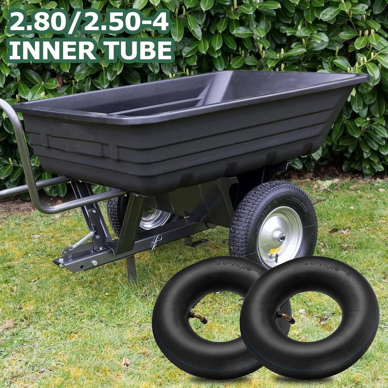NIGOOLATA 2.80/2.50-4 Inner Tube 2.80-4 2.50-4 Replacement Tire Tubes with Bent Valve Stem for Wheelbarrows, Scooters, Hand Trucks, Lawn Mowers, Dollies - 2 Pack - Image 5